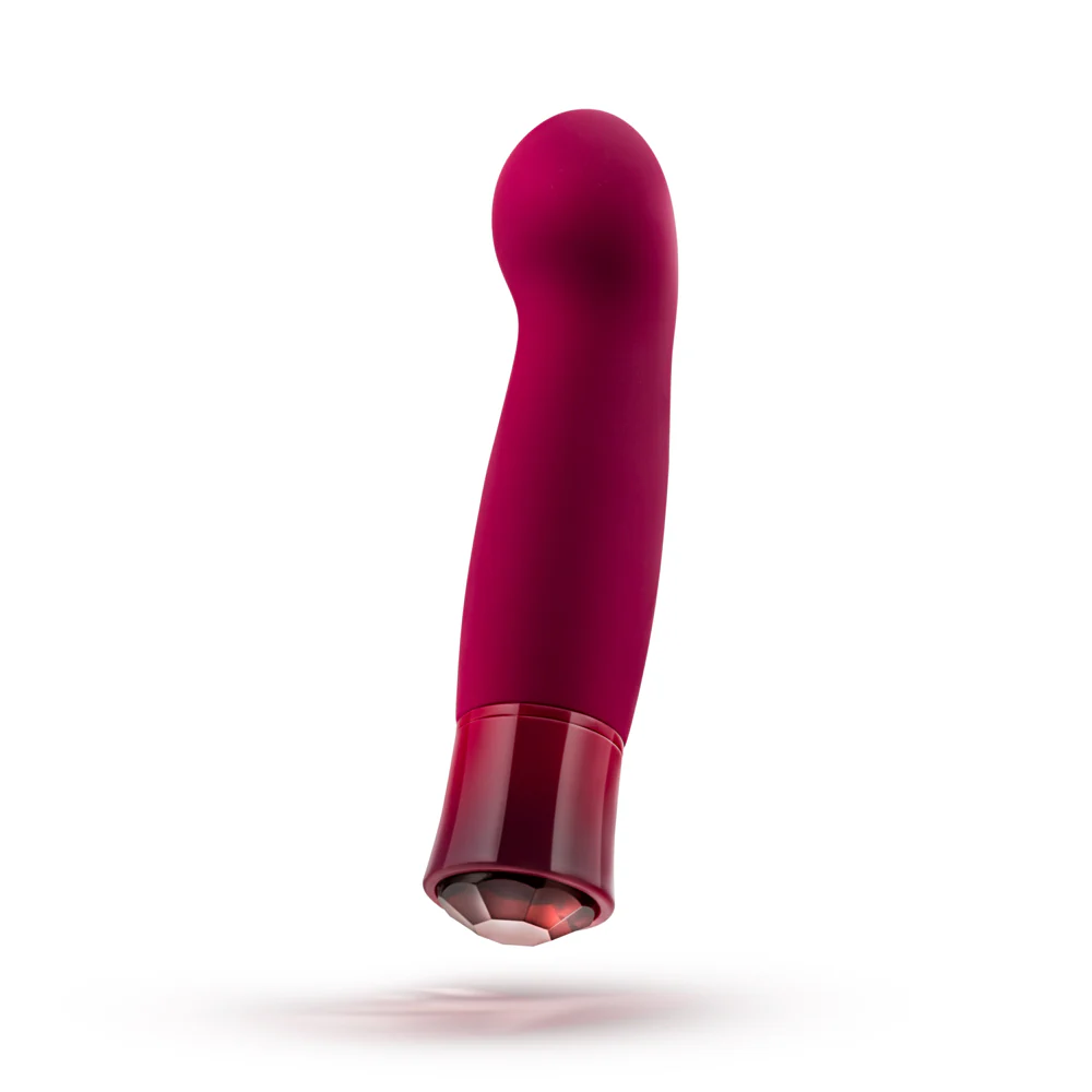 Oh My Gem Classy Rechargeable Warming Silicone G-Spot Vibrator Garnet - Image 3