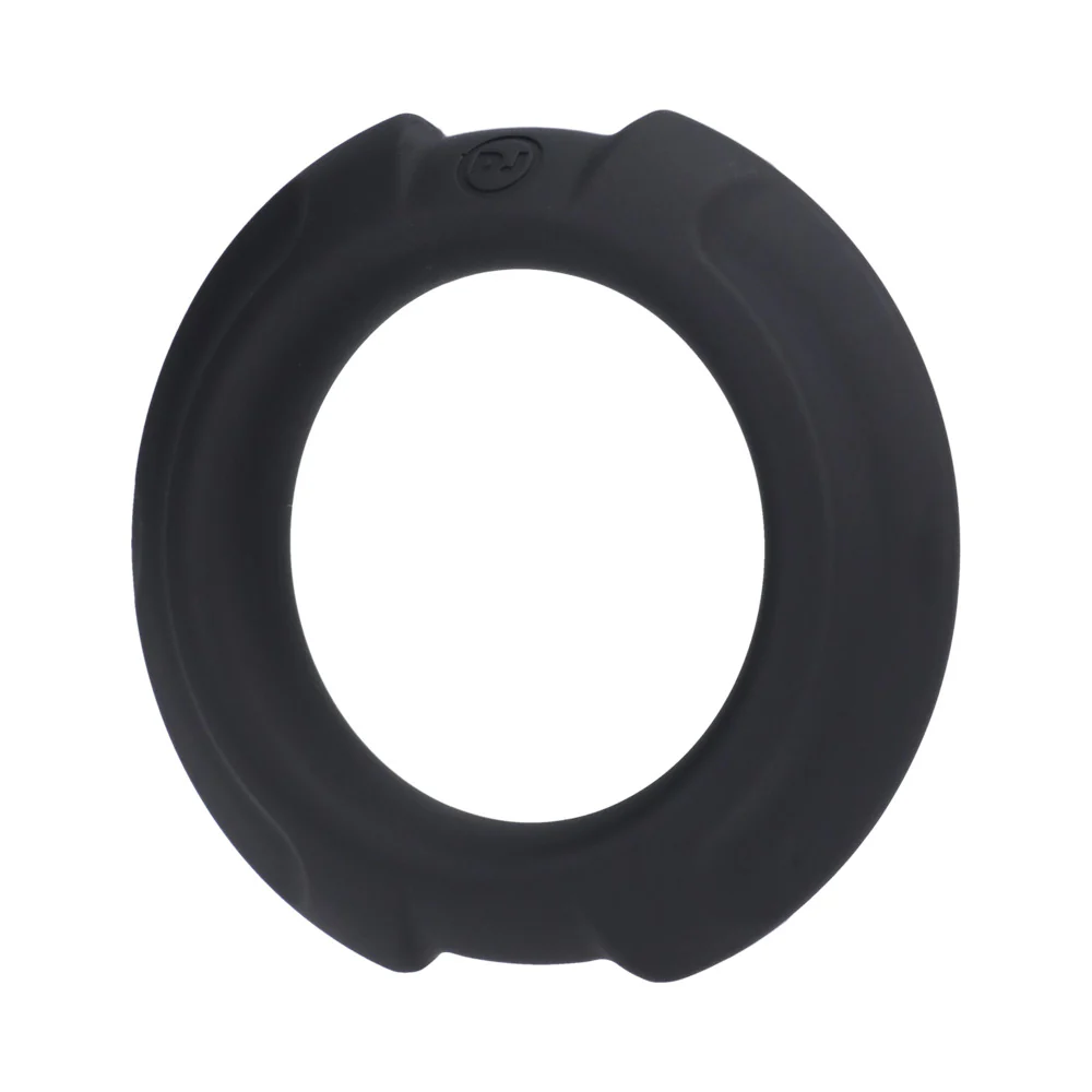 OptiMALE FlexiSteel Silicone, Metal Core Cock Ring 43 mm Black - Image 4