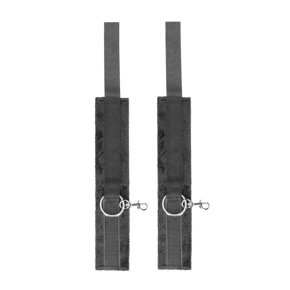 Ouch! Black & White Velcro Hogtie With Hand & Ankle Cuffs Black - Image 5