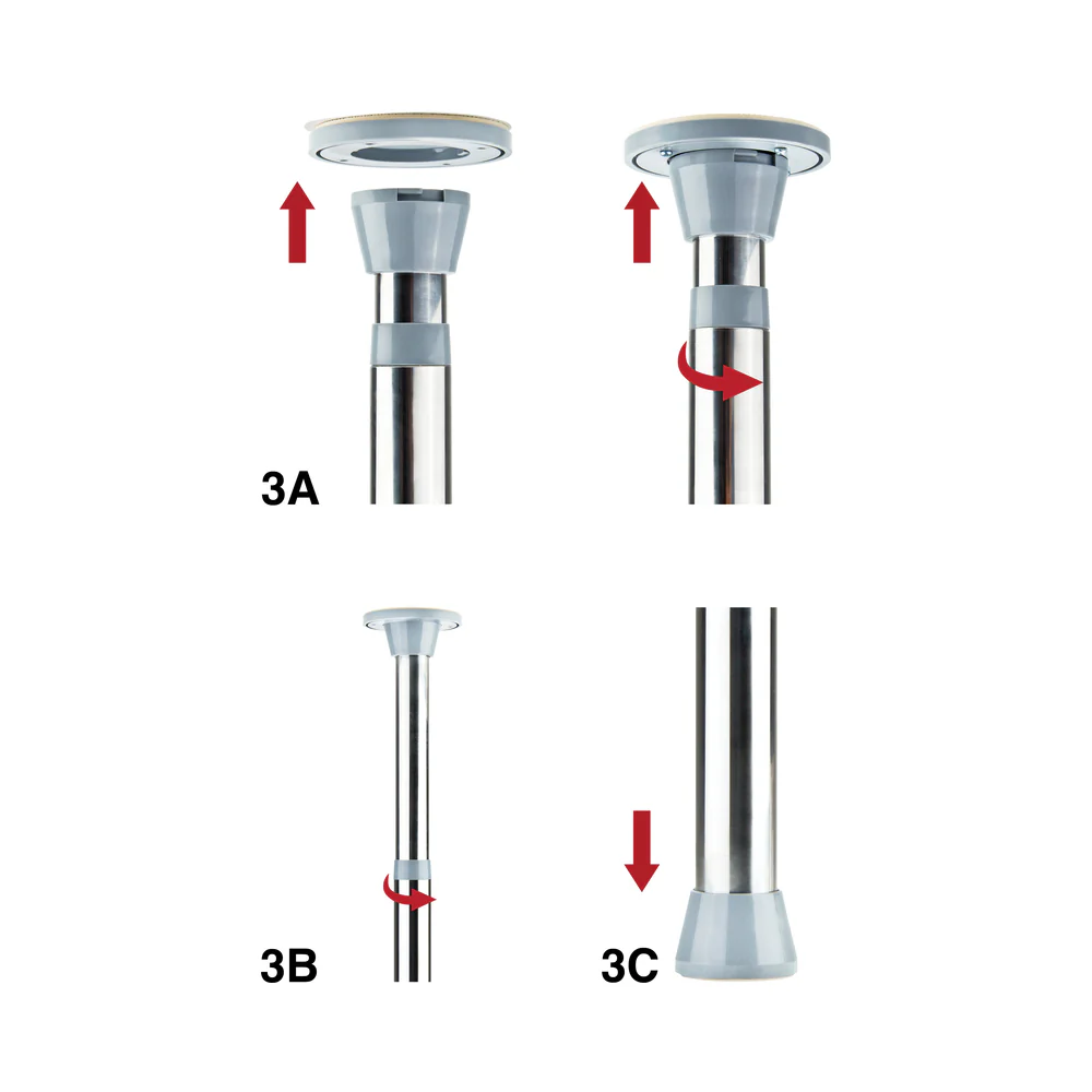 Ouch! Fully Adjustable Dance Pole Silver - Image 3