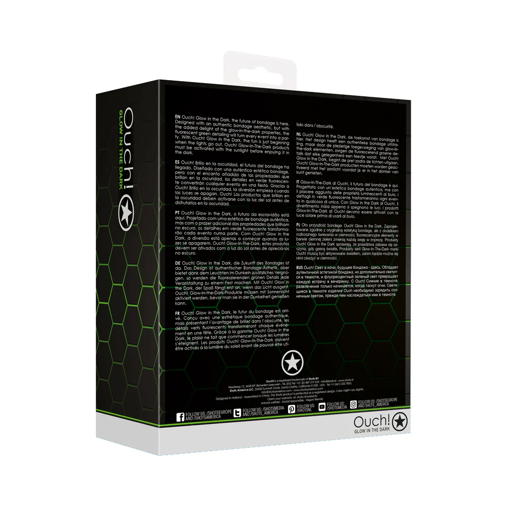 Ouch! Glow in the Dark Bed Bindings Restraint Kit Neon Green - Image 5