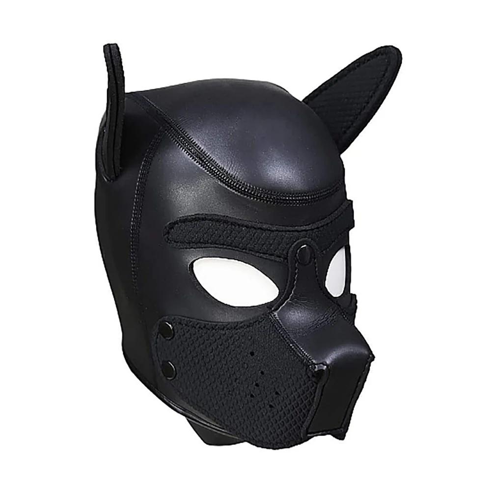 Ouch! Puppy Play Neoprene Puppy Hood Black - Image 4