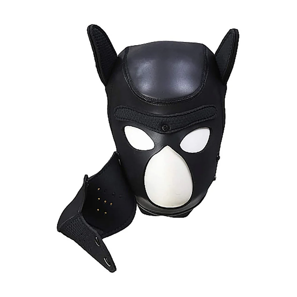 Ouch! Puppy Play Neoprene Puppy Hood Black - Image 7