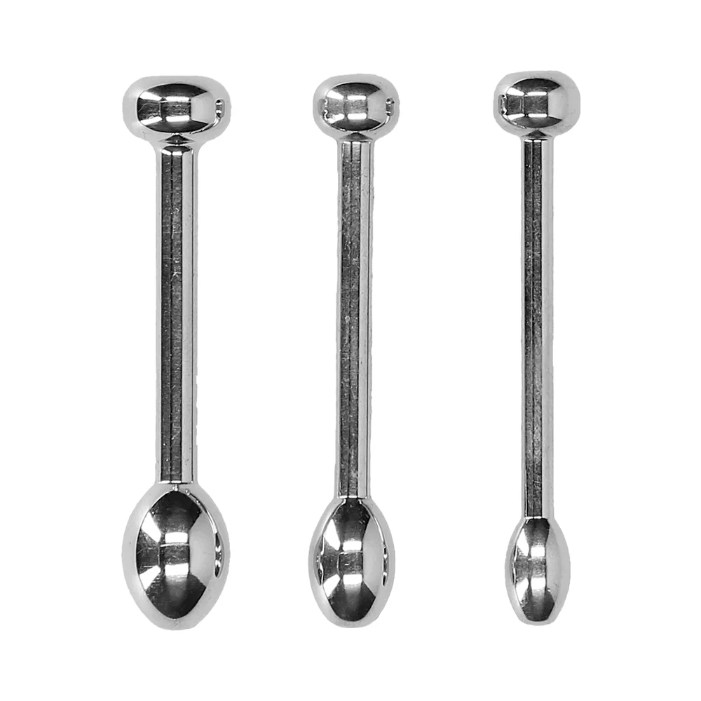 Ouch! Urethral Sounding Stainless Steel Plug Set 6 mm / 8 mm / 10 mm - Image 2