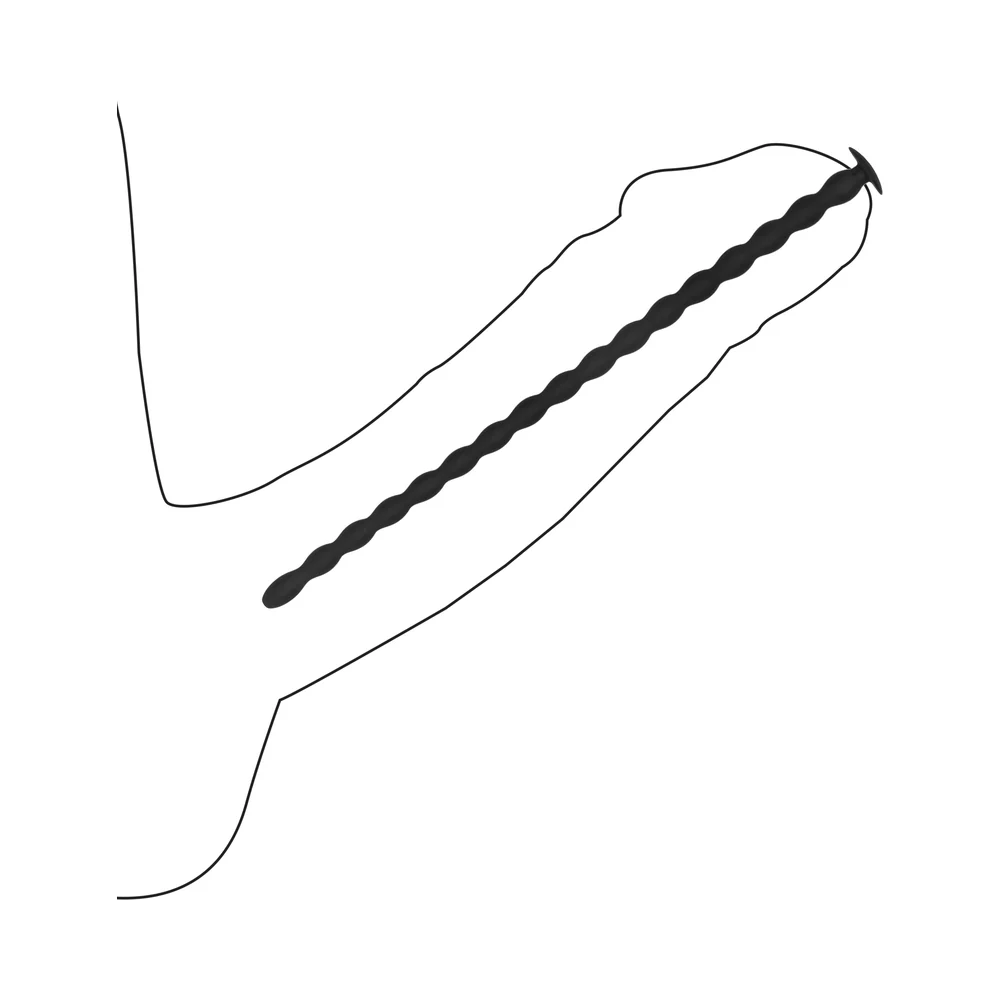 Ouch! Urethral Sounding Advanced Silicone Spiral Screw Plug Set Black 7 mm / 8 mm / 9 mm / 10 mm - Image 6