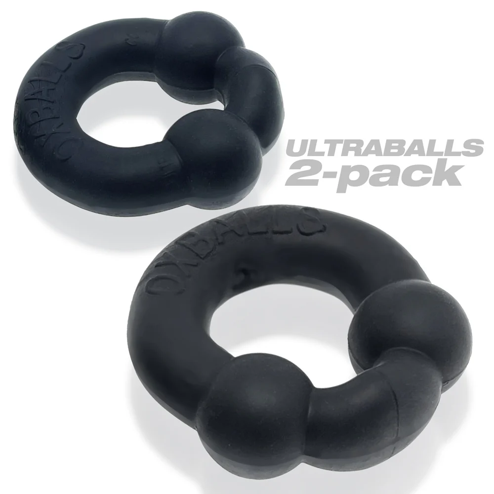 OxBalls Ultraballs 2-Pack Cockring Plus+Silicone Special Edition Night - Image 3