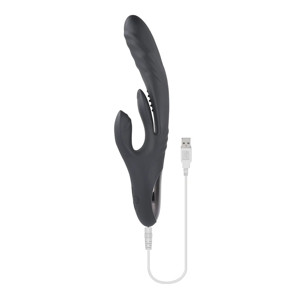 Playboy Rapid Rabbit Rechargeable Silicone Dual Stimulation Vibrator Black - Image 8
