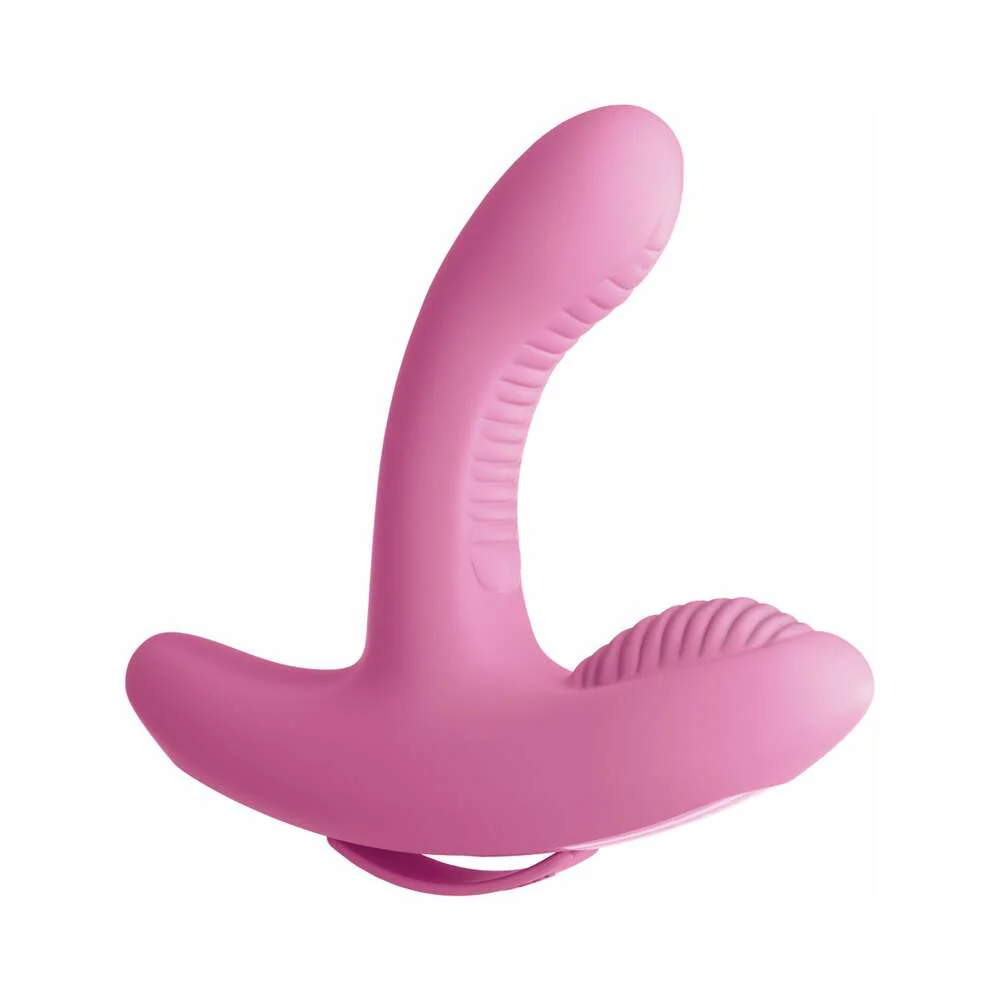 3Some Rock n' Grind Dual Stimulation Silicone Vibrator Pink - Image 3