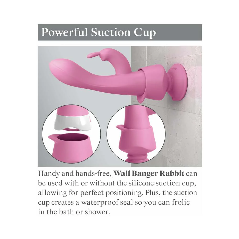 3Some Wall Banger Rabbit Vibrator With Suction Cup Pink - Image 8