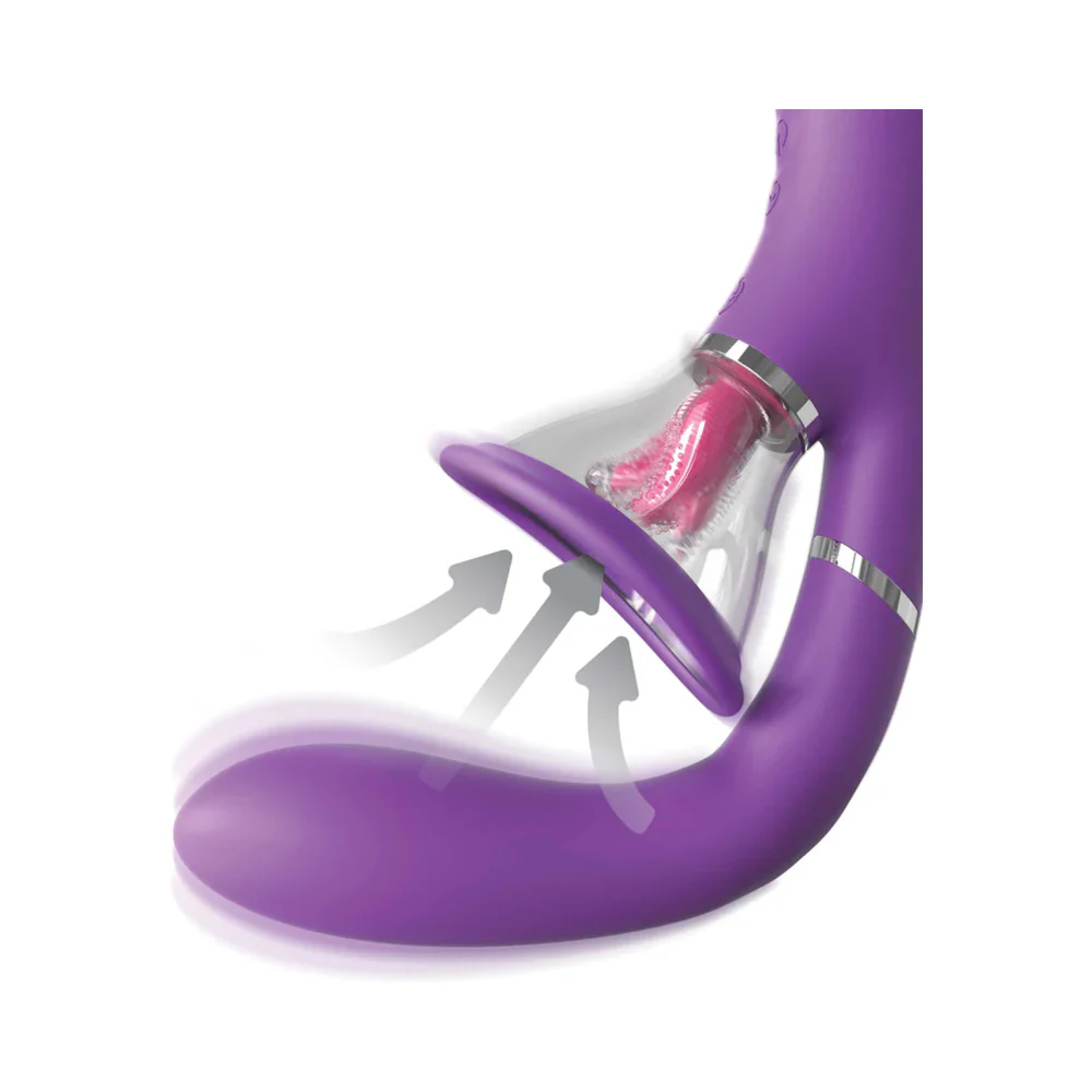 Fantasy For Her Her Ultimate Pleasure Pro Rechargeable Silicone Flicking Suction Dual Stimulator - Image 3