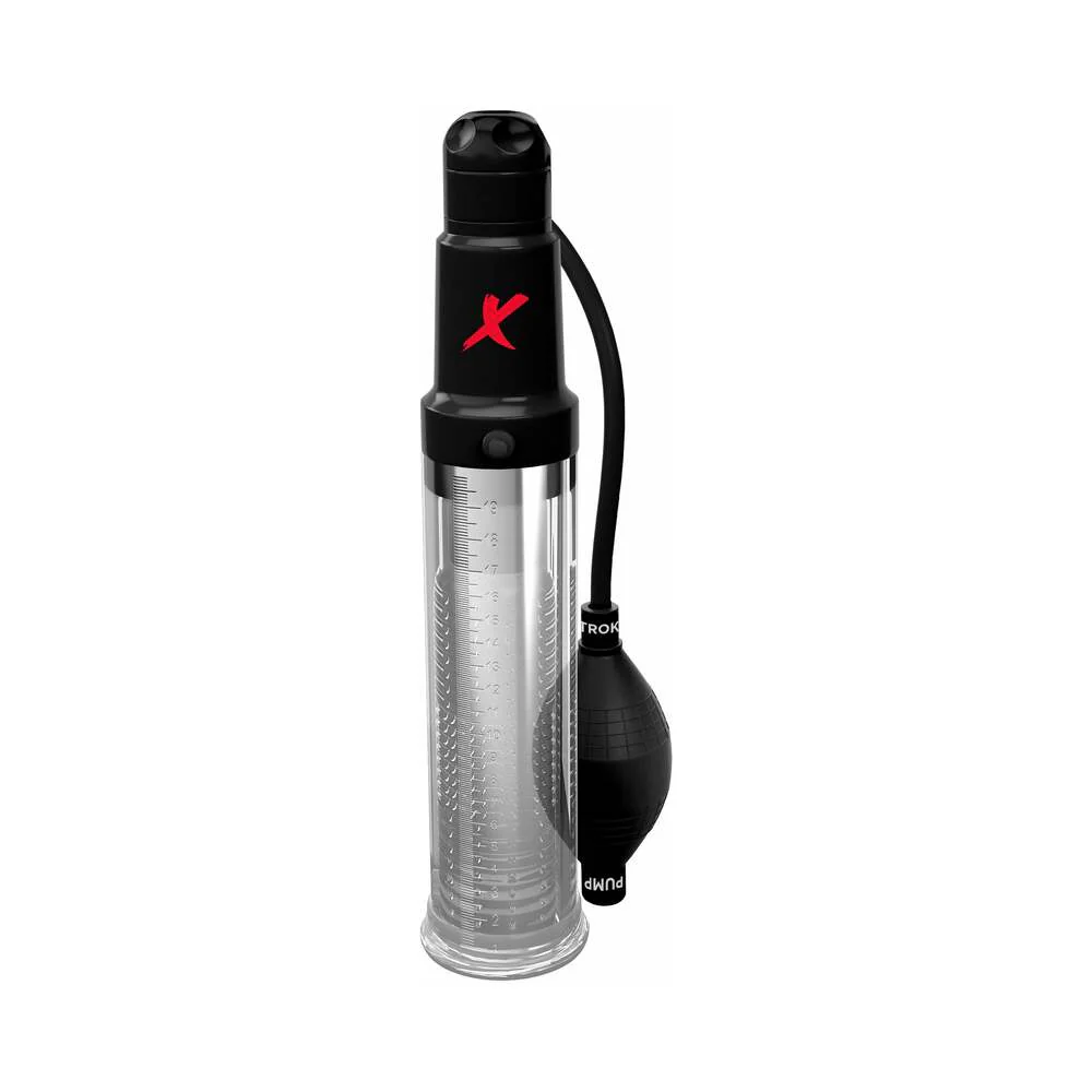 PDX Elite Suck-N-Pump Vibrating Penis Pump & Stroker Clear - Image 3