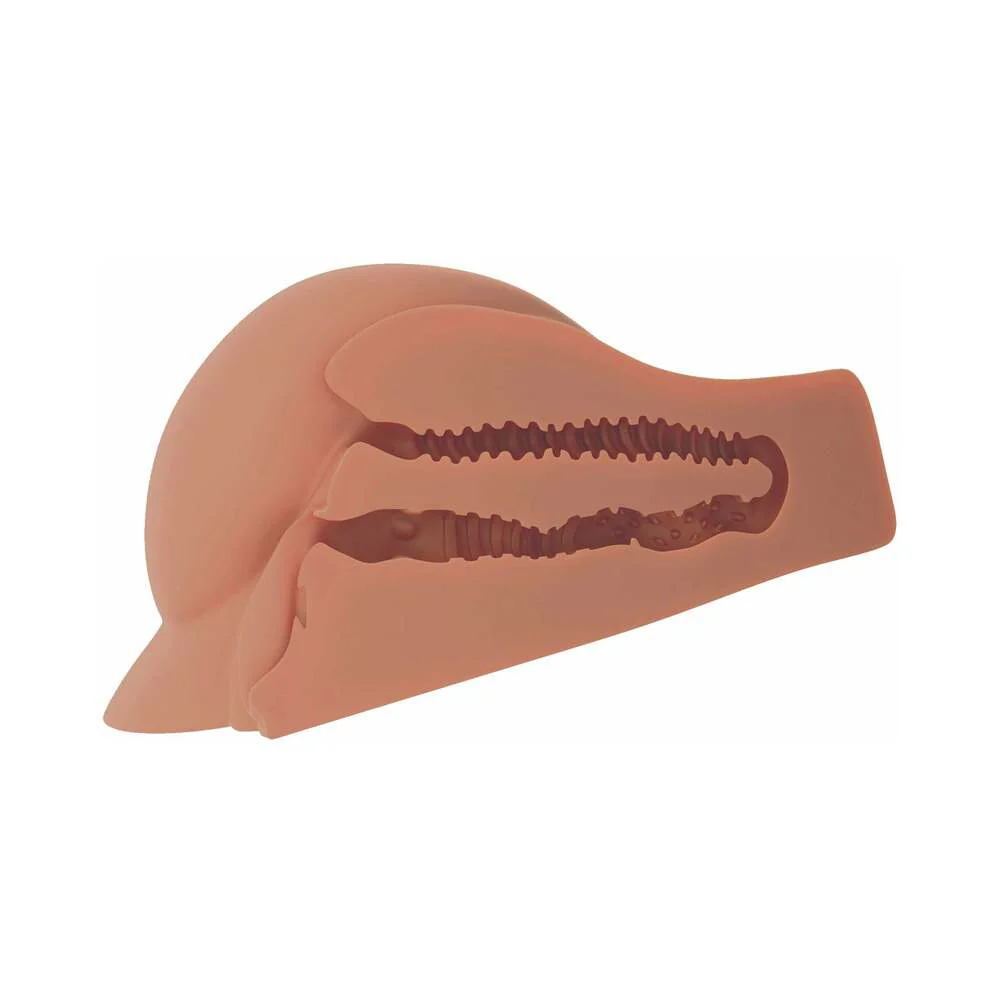 PDX Plus Perfect Ass Dual Entry Masturbator Tan - Image 4