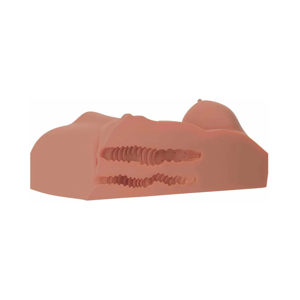PDX Plus Perfect DD's Dual Entry Masturbator Tan - Image 4