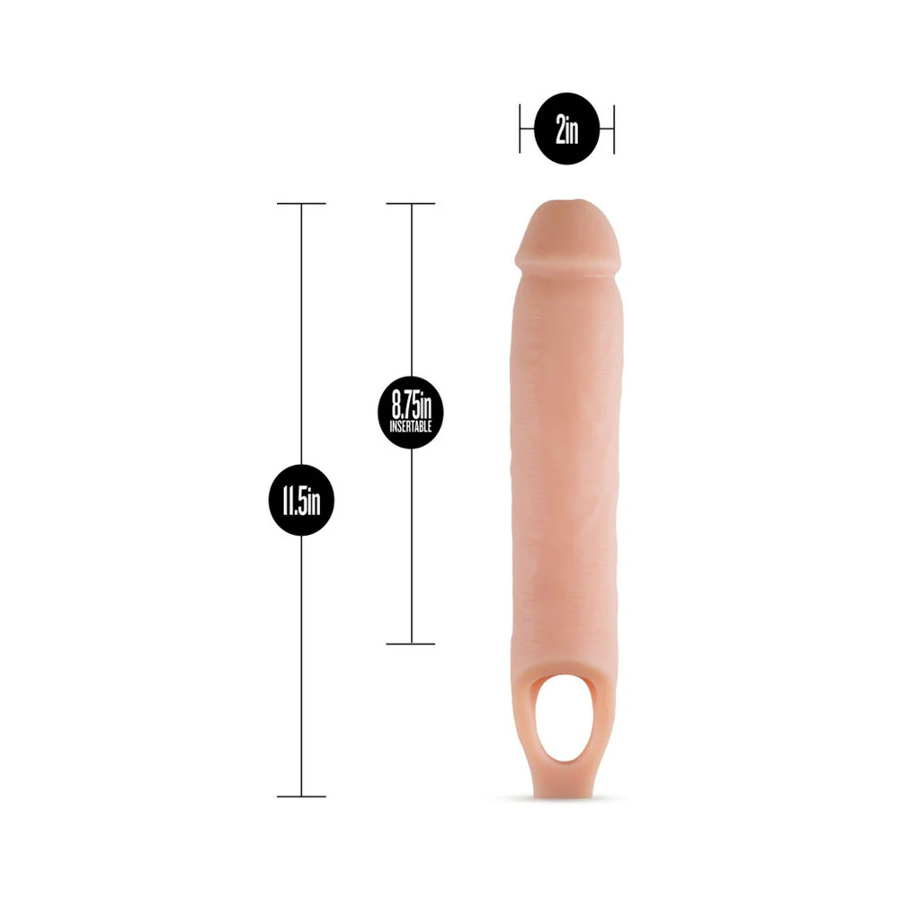 Performance 11.5 in. Cock Sheath Penis Extender Sling Beige - Image 3