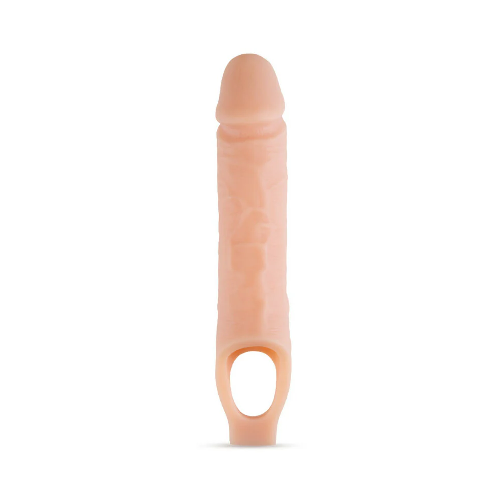 Performance Plus 10 in. Silicone Cock Sheath Penis Extender Sling Beige - Image 2