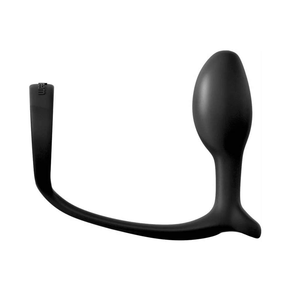Anal Fantasy Collection Silicone Ass-Gasm Cock Ring Beginner's Plug Black - Image 5