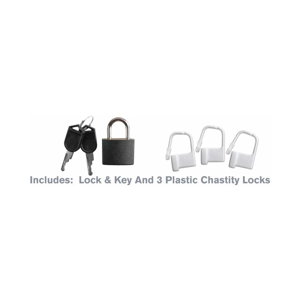 Fantasy C-Ringz Extreme Silicone Cock Blocker Locking Chastity Cage Black - Image 8