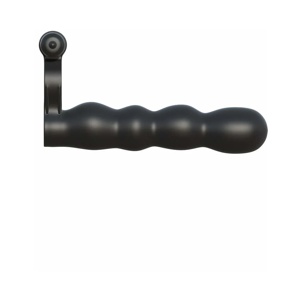 Fantasy C-Ringz Posable Partner Double Penetrator Vibrating Cockring Black - Image 3