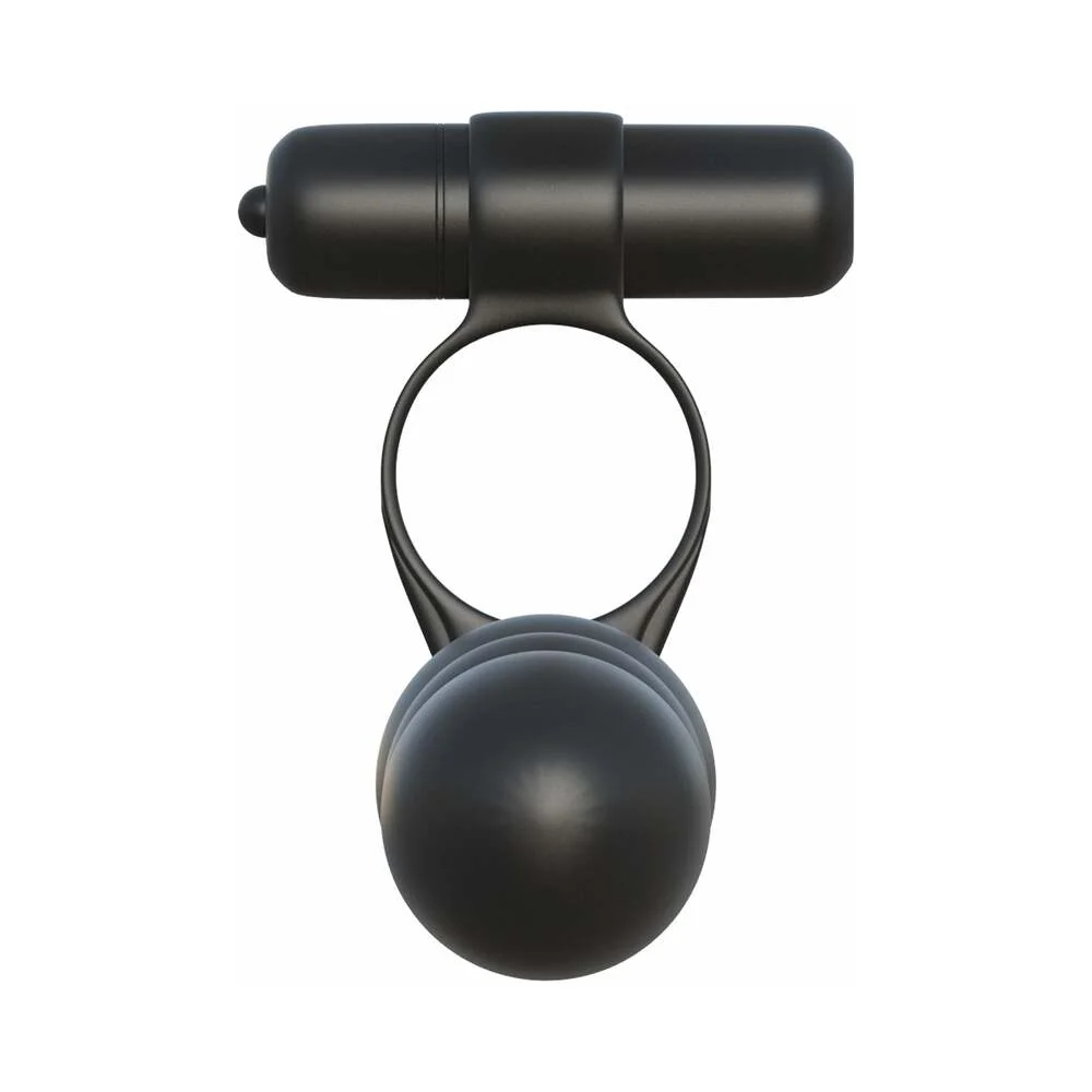 Fantasy C-Ringz Posable Partner Double Penetrator Vibrating Cockring Black - Image 5