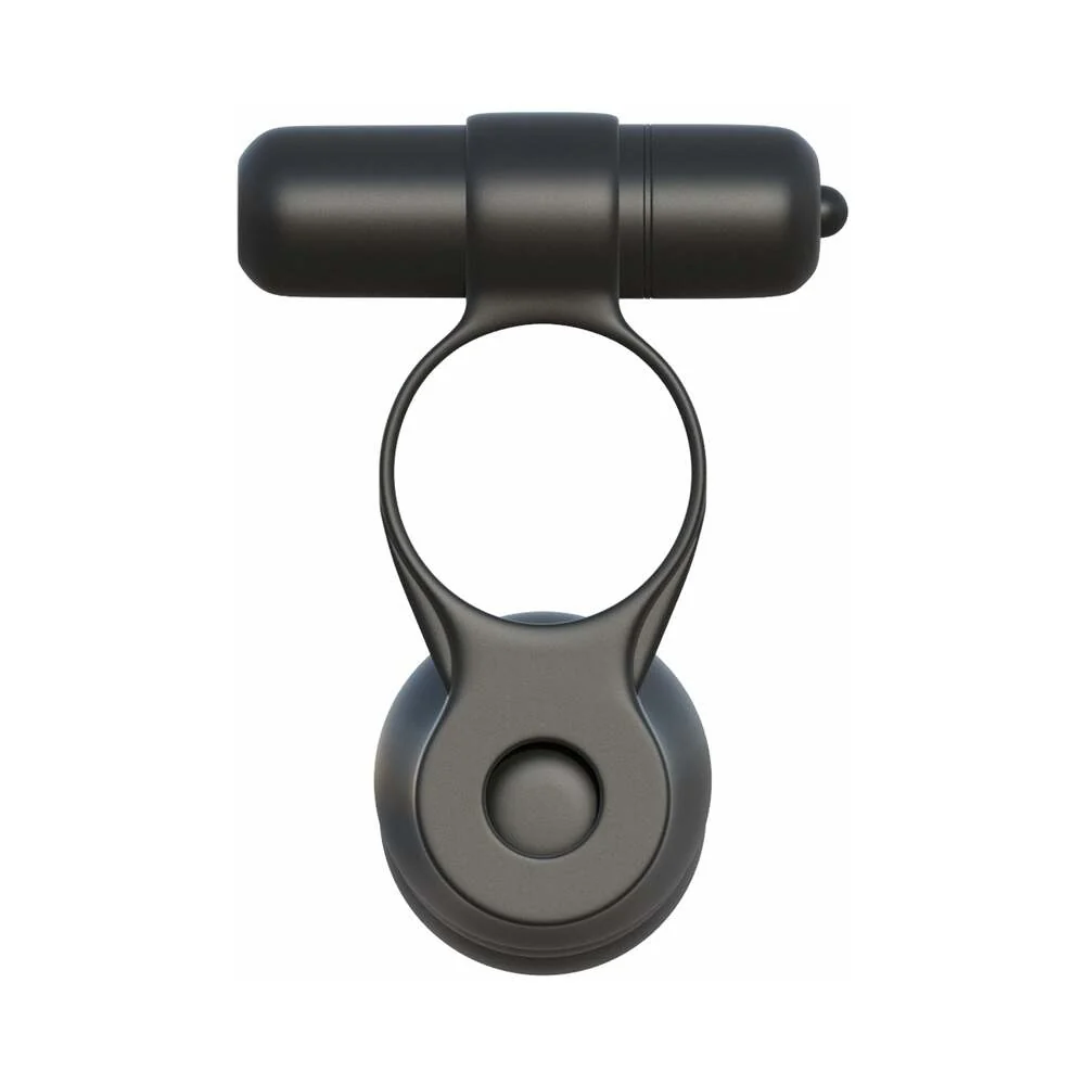 Fantasy C-Ringz Posable Partner Double Penetrator Vibrating Cockring Black - Image 6