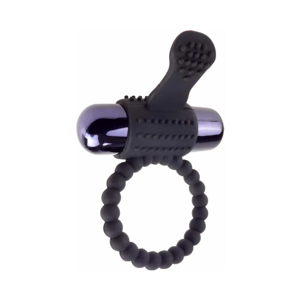 Fantasy C-Ringz Vibrating Silicone Super Ring With Bullet Black - Image 3
