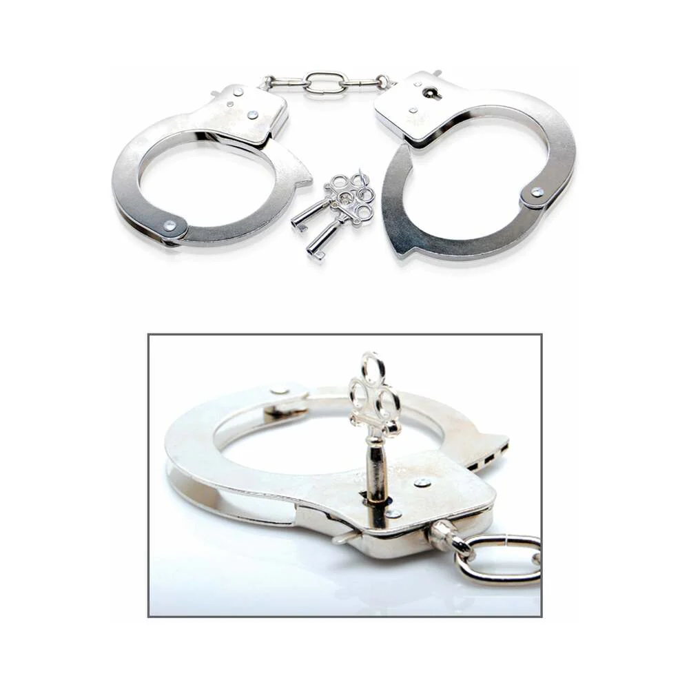 Fetish Fantasy Series Limited Edition Metal Handcuffs Silver - Image 2