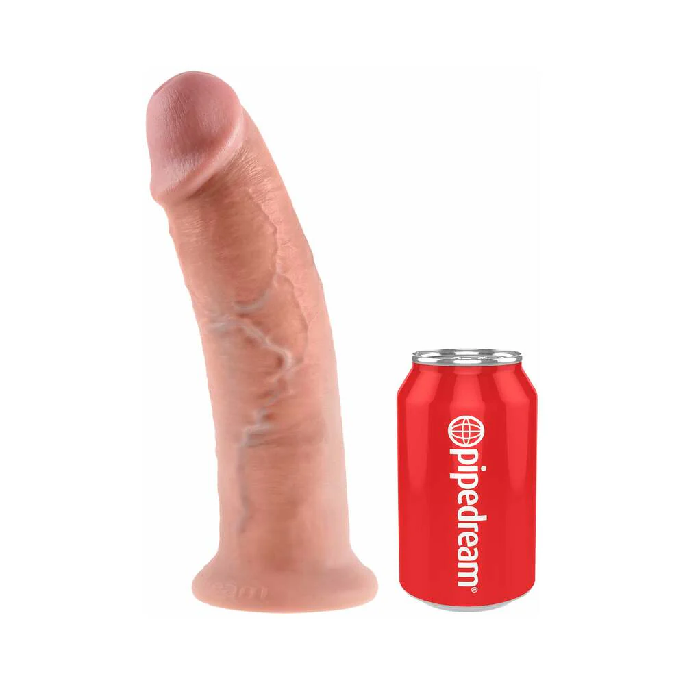 King Cock 10 in. Cock Realistic Dildo With Suction Cup Beige - Image 5