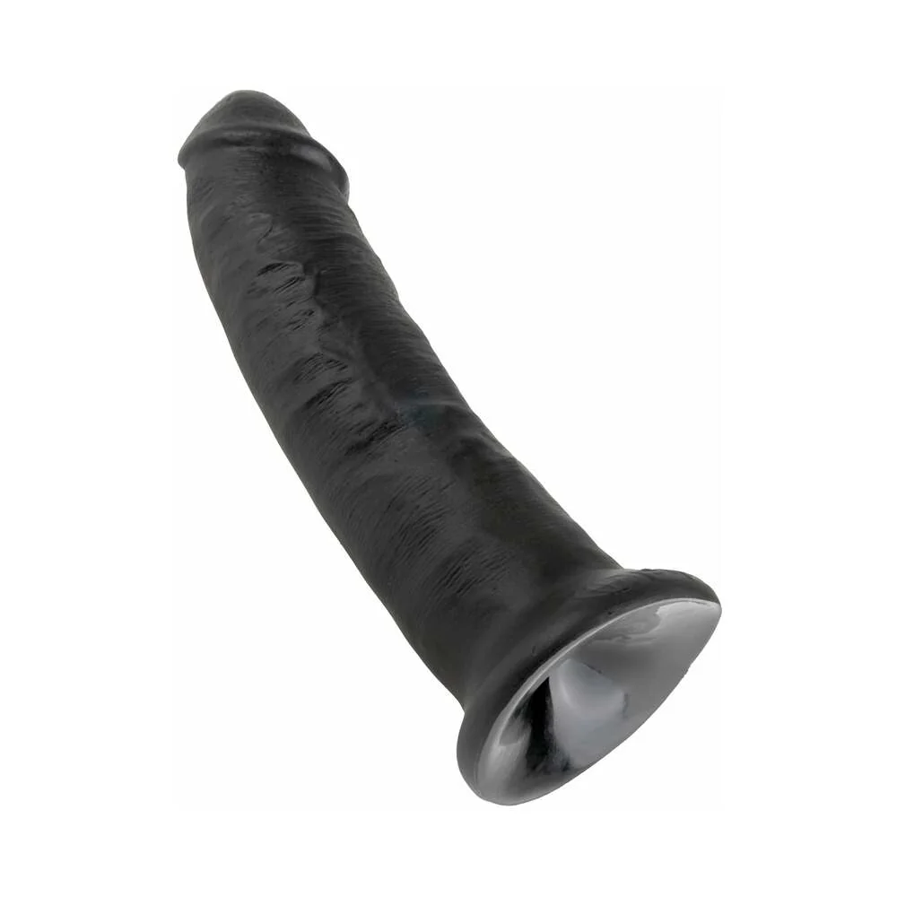 King Cock 9 in. Cock Realistic Dildo With Suction Cup Black - Image 4