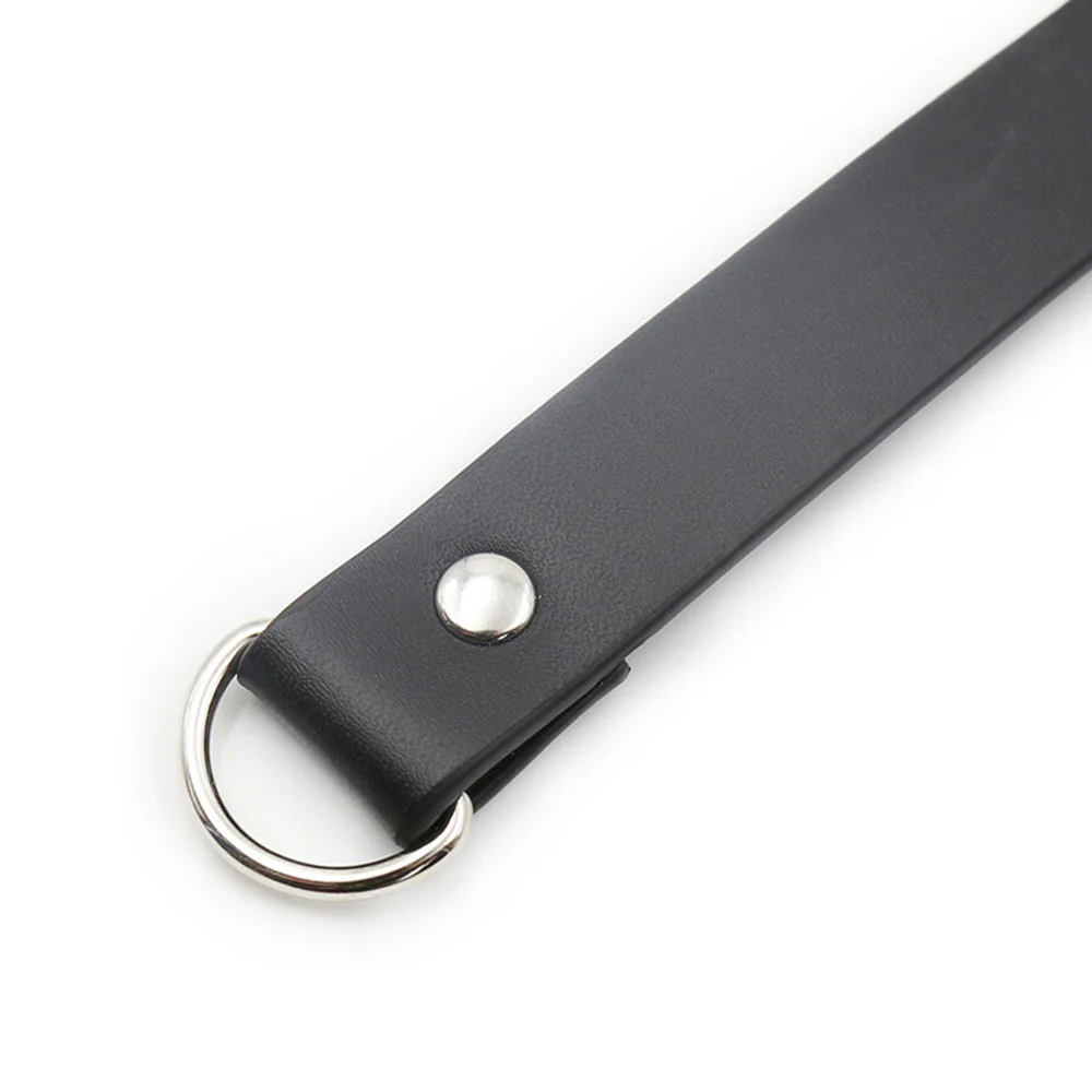 Ple'sur PVC Collar With Heart Lock & Key Black Bag Packaging - Image 4