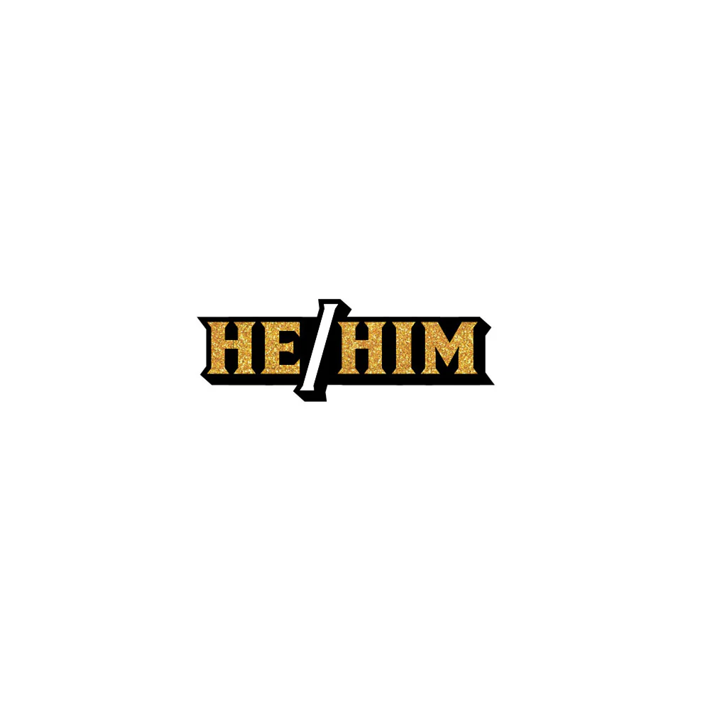 Pronoun He/Him Pin - Image 2