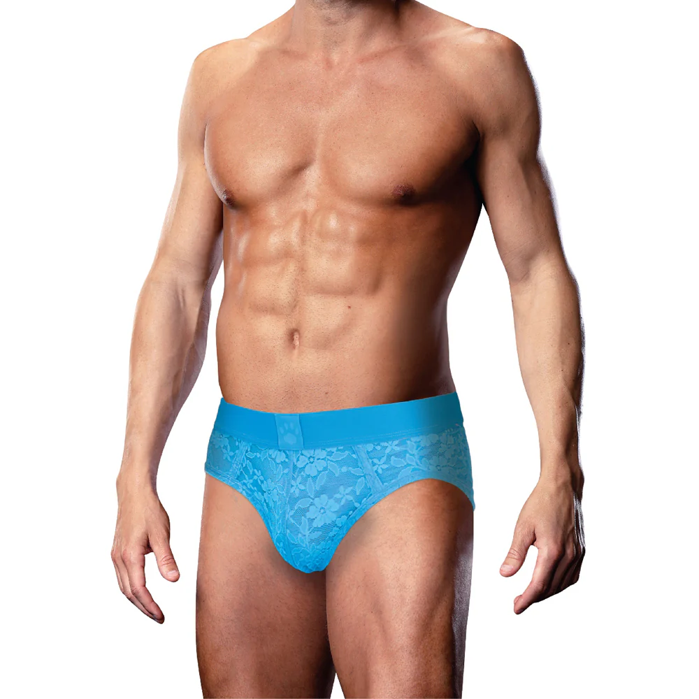 Prowler Lace Open Back Brief Neon Blue M - Image 2