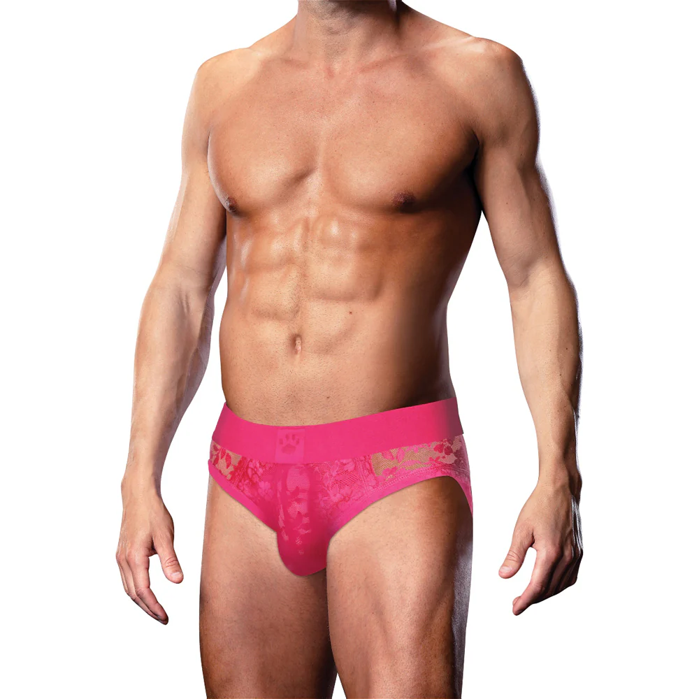 Prowler Lace Open Back Brief Pink XL - Image 2