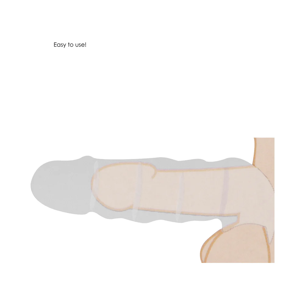 RealRock Realistic 6 in. Penis Sleeve Extender Beige - Image 10