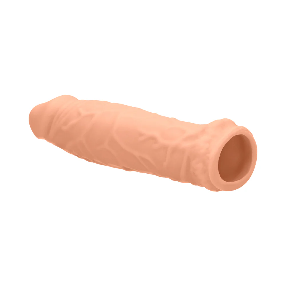 RealRock Realistic 6 in. Penis Sleeve Extender Beige - Image 5
