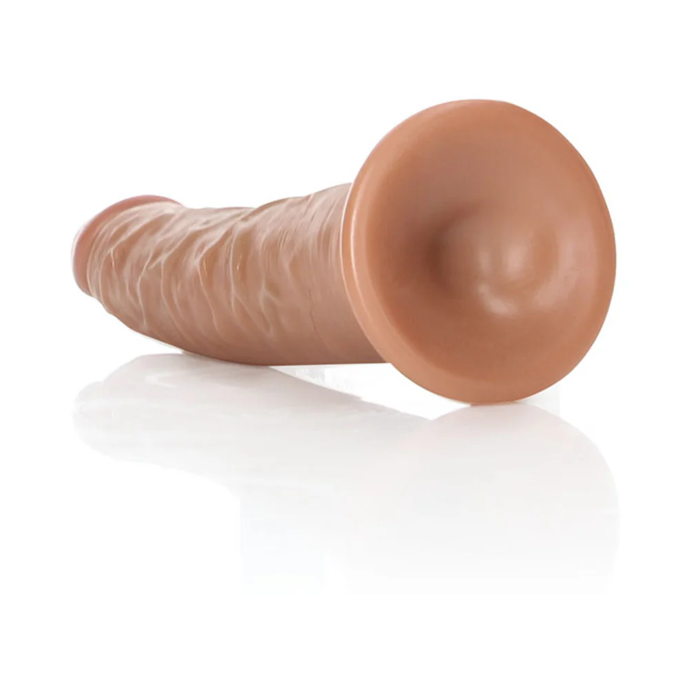 RealRock Realistic 6 in. Slim Dildo With Suction Cup Tan - Image 5