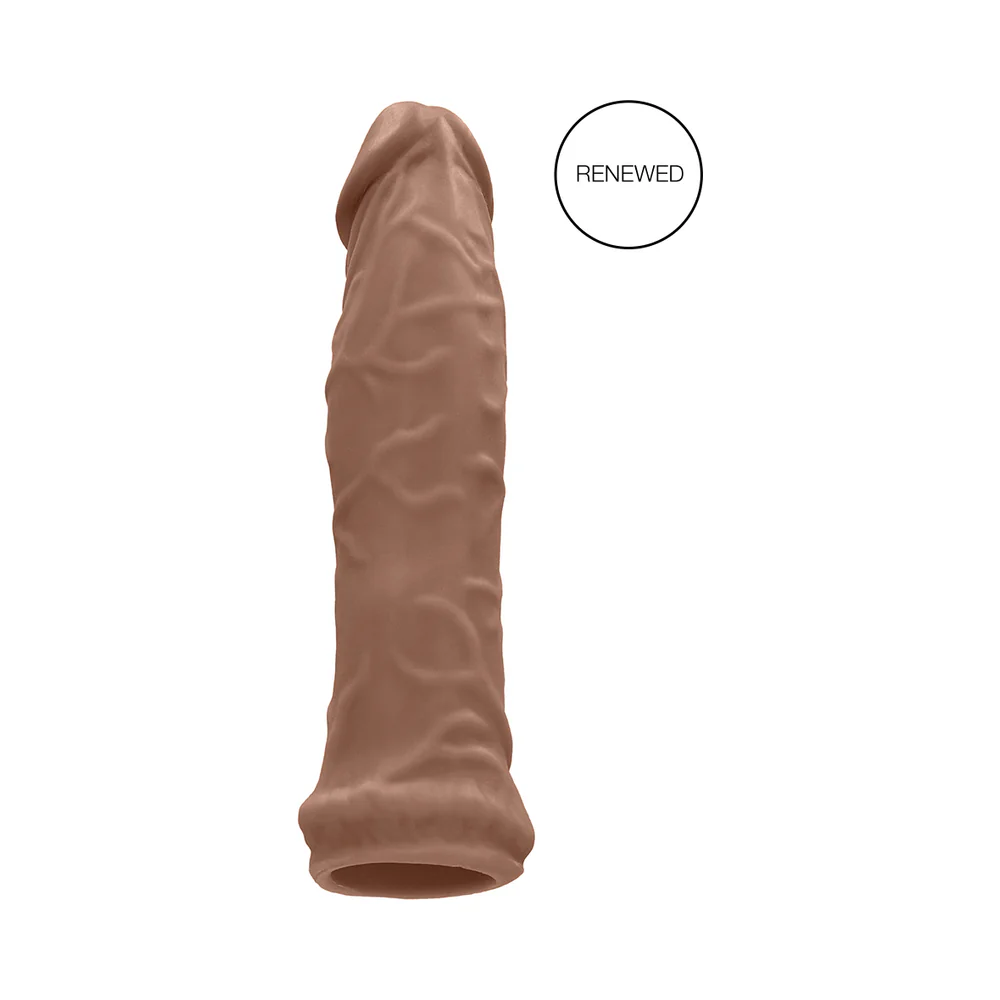 RealRock Realistic 6 in. Penis Sleeve Extender Tan - Image 3