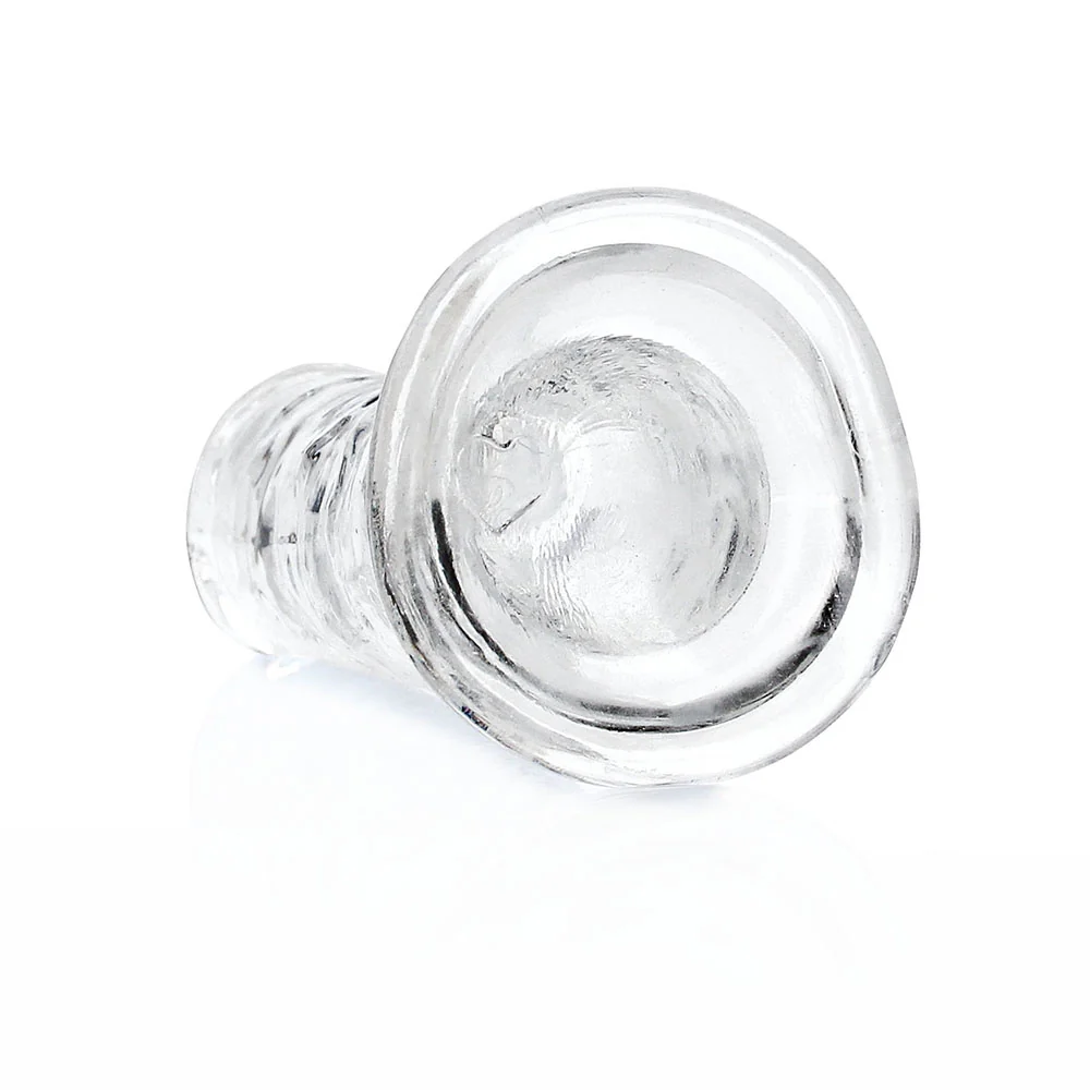 RealRock Crystal Clear Straight 6 in. Dildo Without Balls Clear - Image 5
