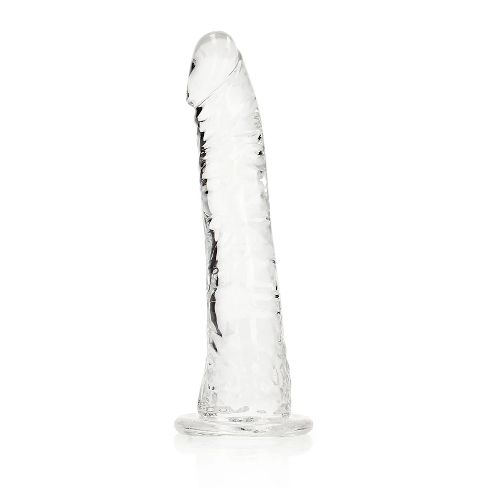 RealRock Crystal Clear Slim 6 in. Dildo Clear - Image 2