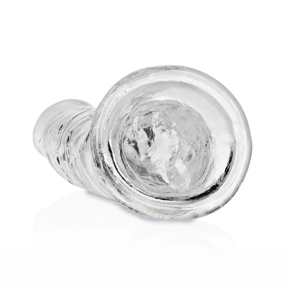 RealRock Crystal Clear Slim 7 in. Dildo Clear - Image 5
