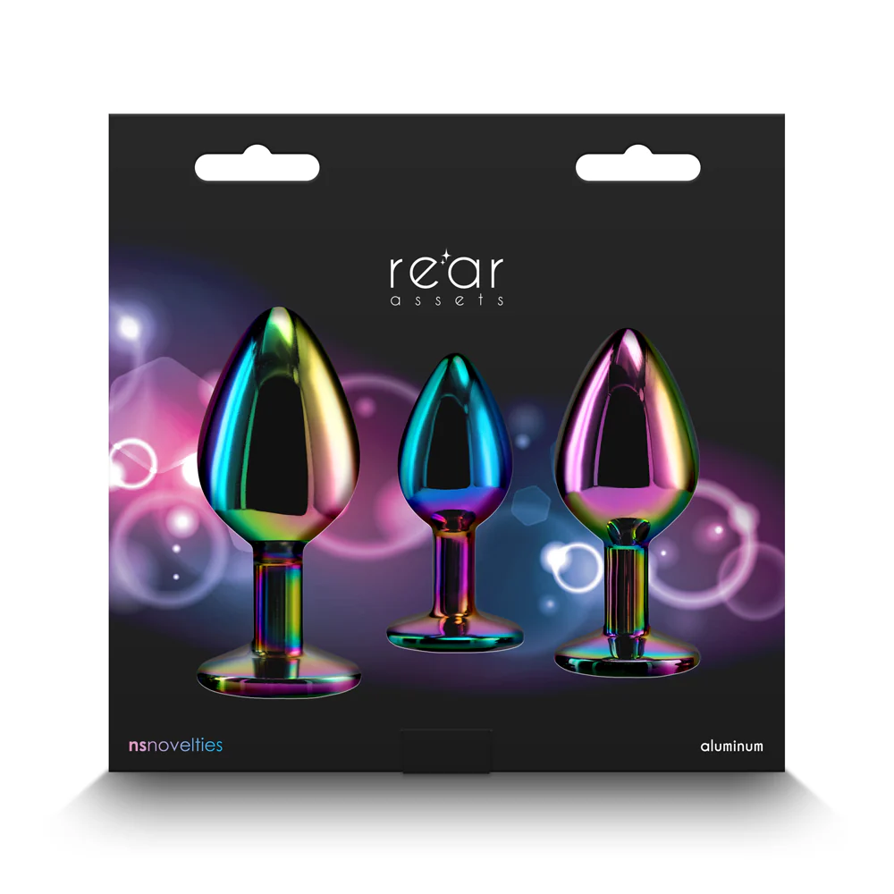 Rear Assets 3-Piece Metal Plug Kit Multicolor/Rainbow - Image 4