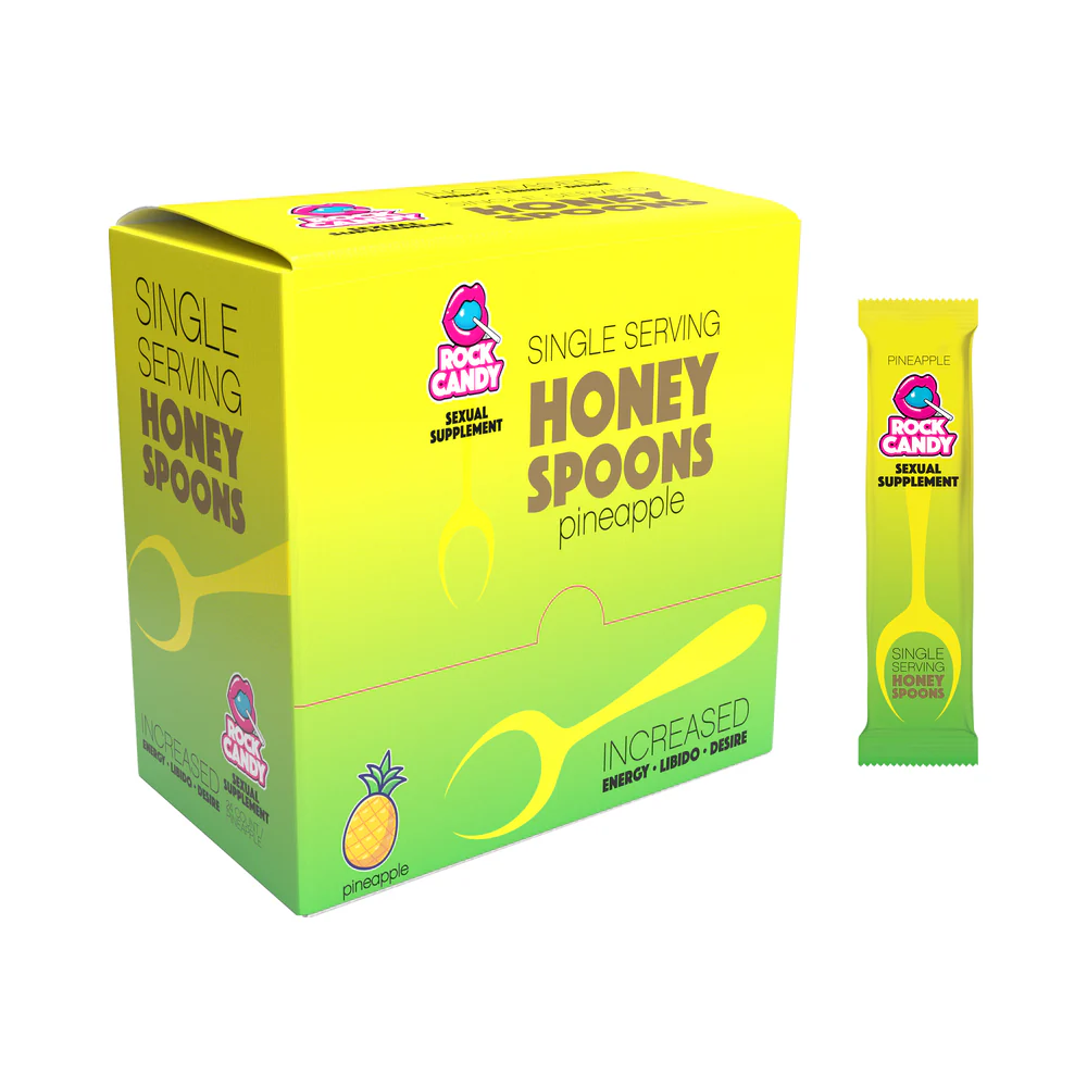 Rock Candy Honey Spoons Supplement Pineapple 24-Piece Display