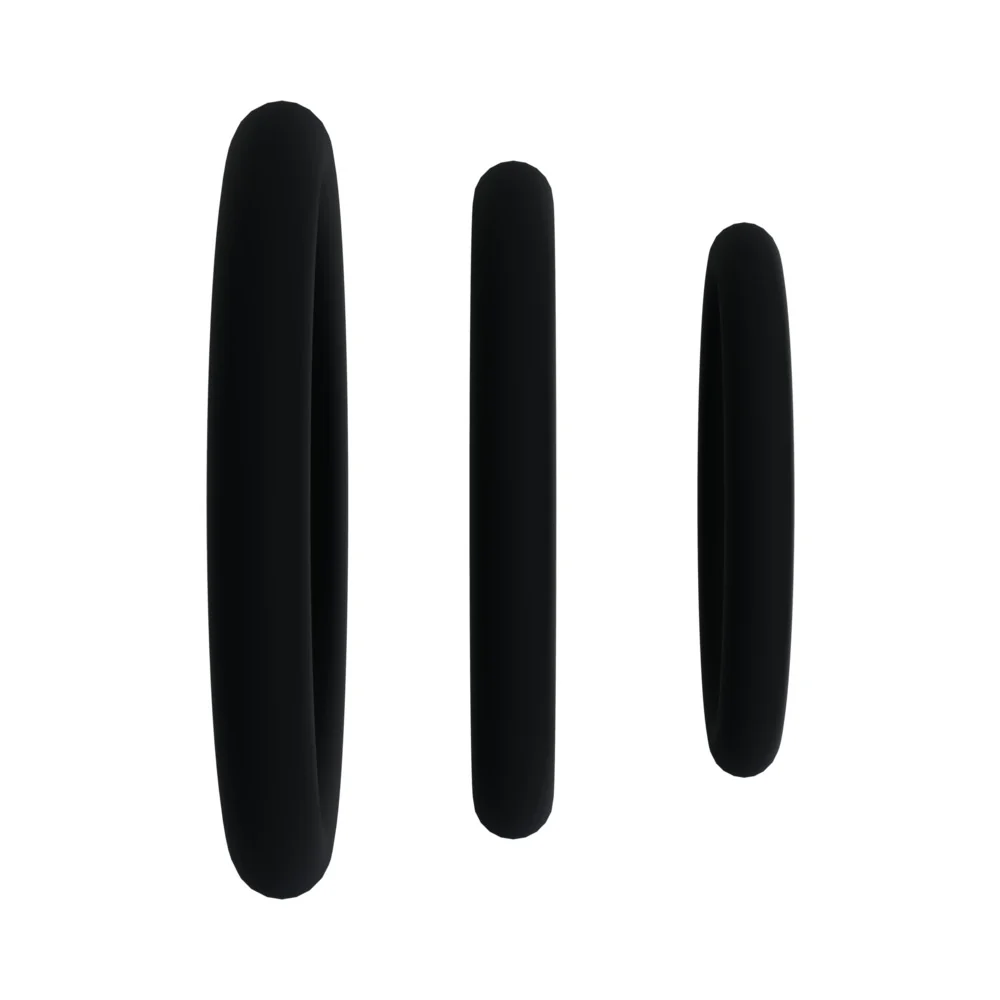 Rock Solid Black Gasket Silicone 3pc Set (.75in,1in,1.25in) - Image 3