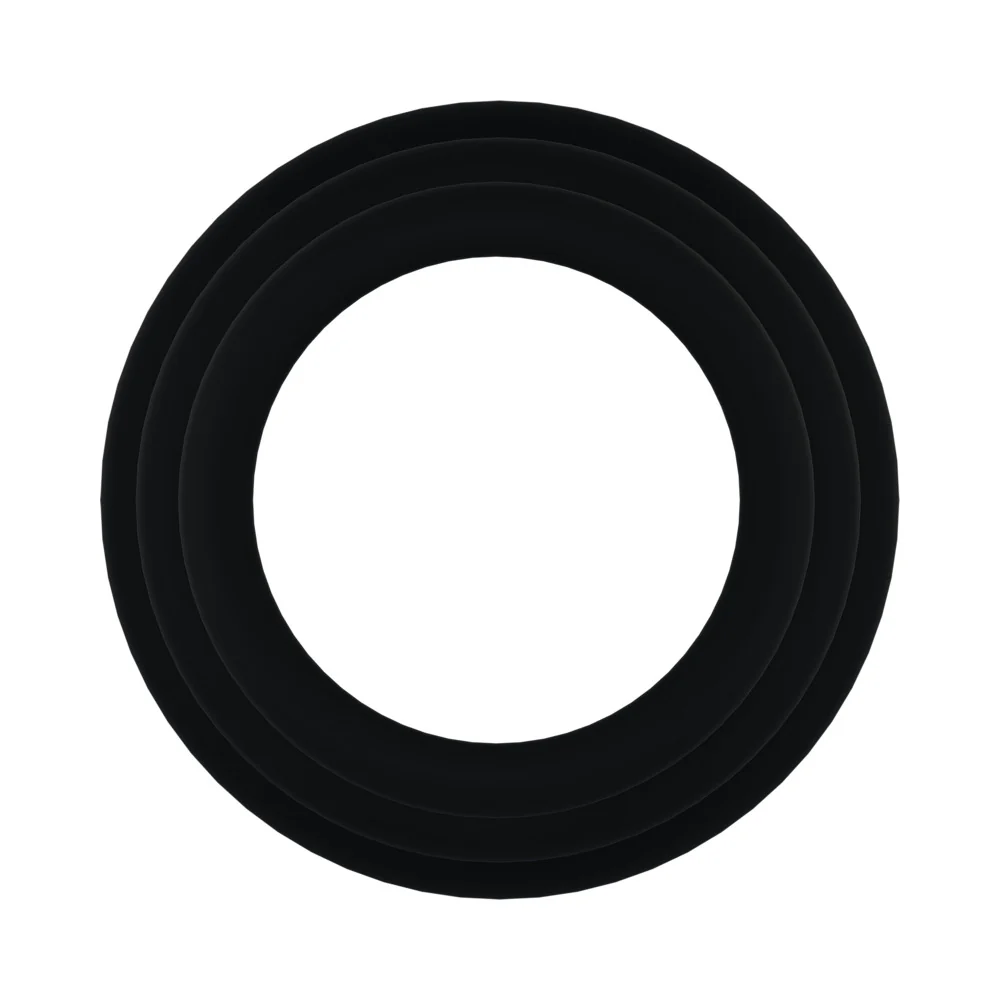 Rock Solid Black Gasket Silicone 3pc Set (.75in,1in,1.25in) - Image 4
