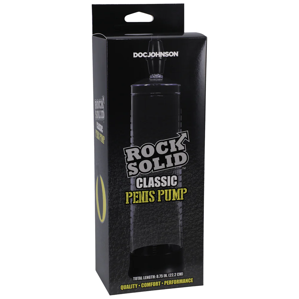 Rock Solid Classic Penis Pump Black/Clear - Image 3
