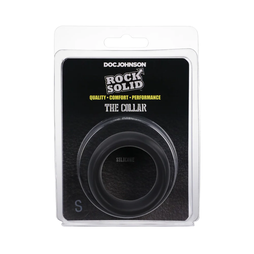 Rock Solid Silicone Black C Ring, Small (1 3/4in) in a Clamshell