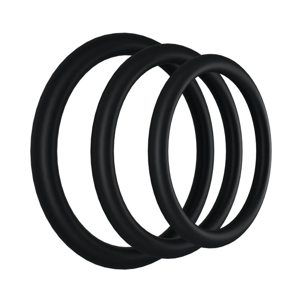 Rock Solid Tri-Pack Rubber Gasket (1.25in, 1.5in, 2in) Black - Image 3