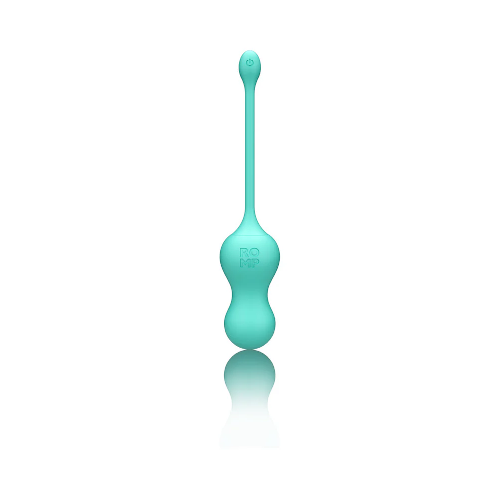 ROMP Cello Rechargeable Remote-Controlled Silicone G-Spot Egg Vibrator Light Teal - Image 4