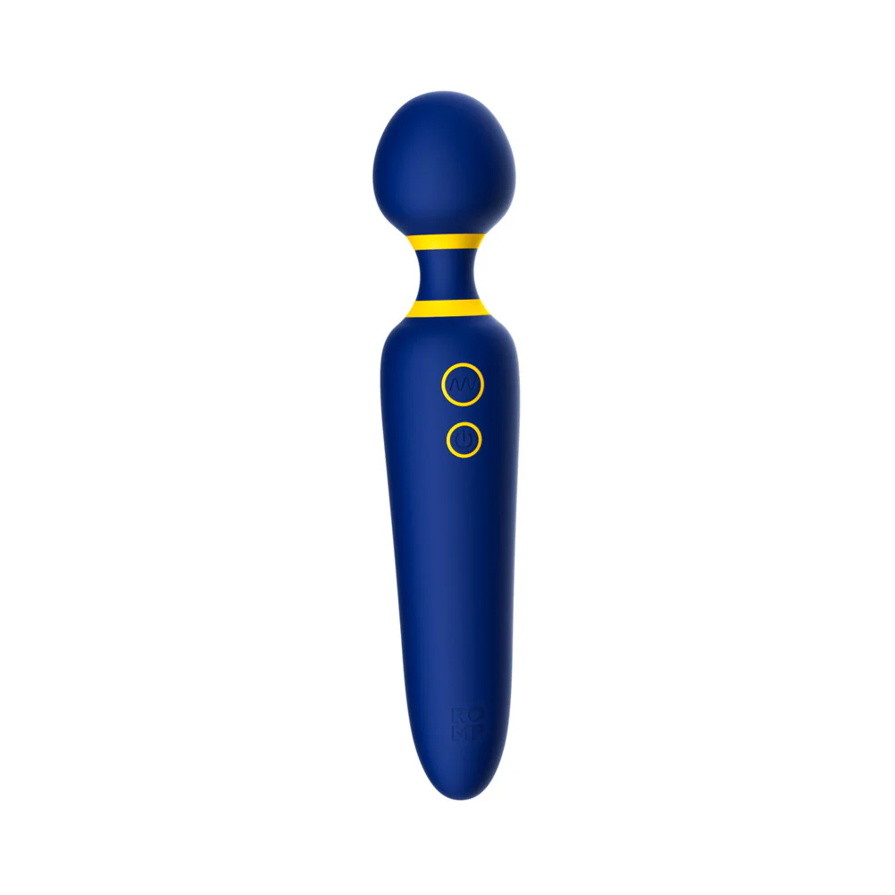 ROMP Flip Rechargeable Silicone Wand Massager Blue - Image 5