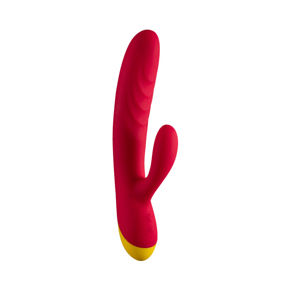 ROMP Jazz Rechargeable Silicone Rabbit Vibrator Berry - Image 2