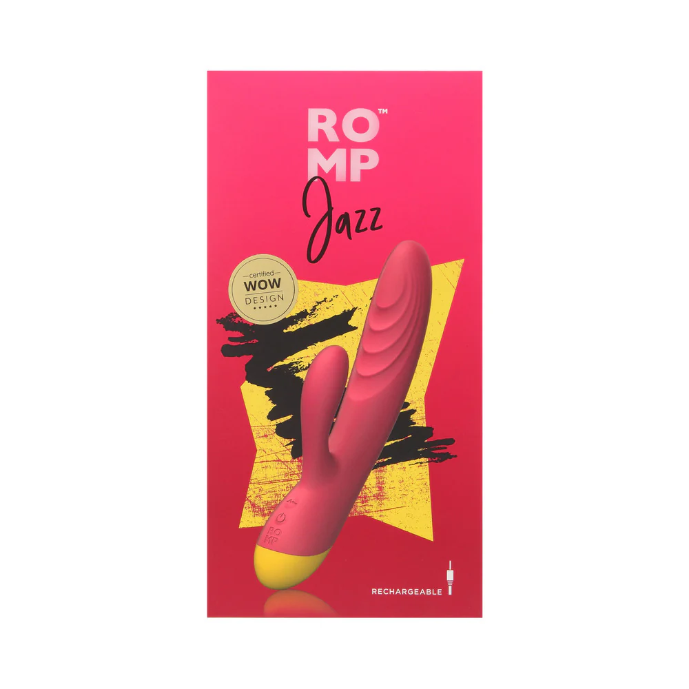 ROMP Jazz Rechargeable Silicone Rabbit Vibrator Berry - Image 7